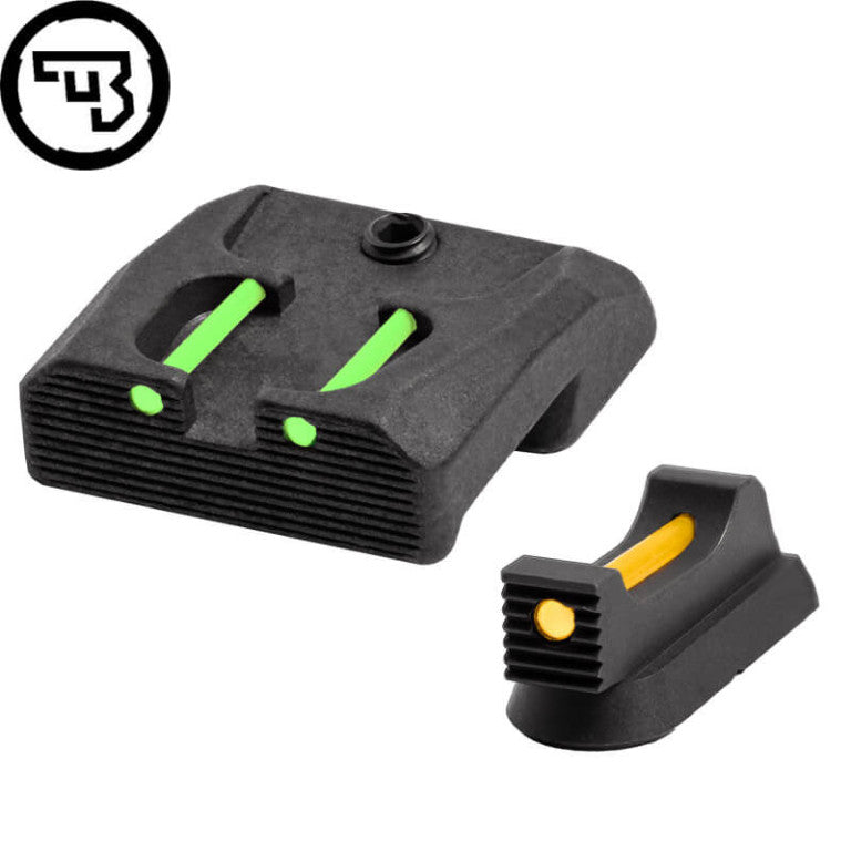 Sett sights fissi b'fiber optics għal CZ 75B, CZ P-01, CZ 75 SP-01 | tip B