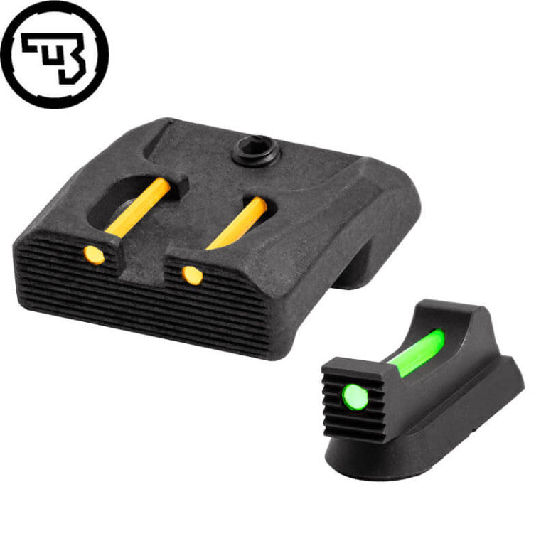 Sett sights fissi b'fiber optics għal CZ 75B, CZ P-01, CZ 75 SP-01 | tip B