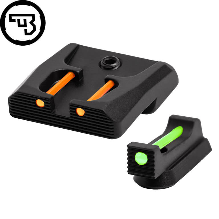 CZ P-07, CZ P-09 fixed sight set with fiber optics | type B