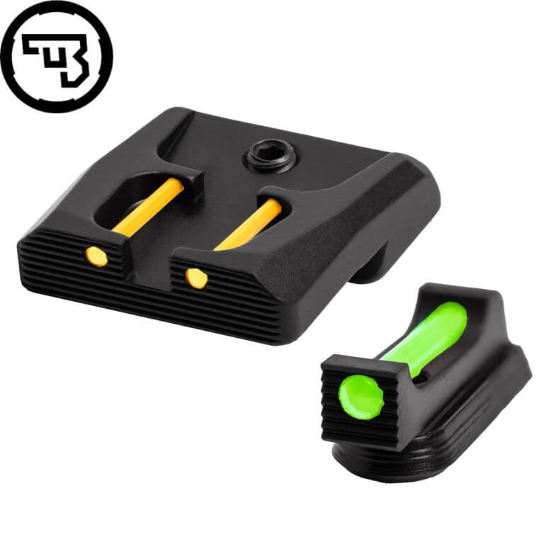 CZ P-07, CZ P-09 fixed sight set with fiber optics | type B