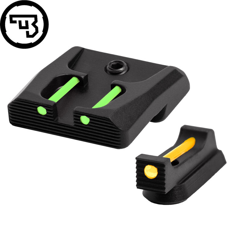 CZ P-07, CZ P-09 fixed sight set with fiber optics | type B
