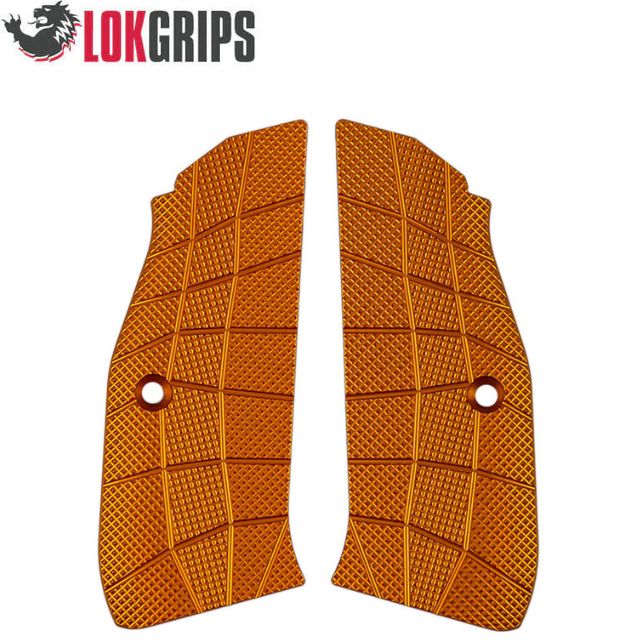 CZ 75 P-01, CZ 75 Compact alu grips | Gridlok orange