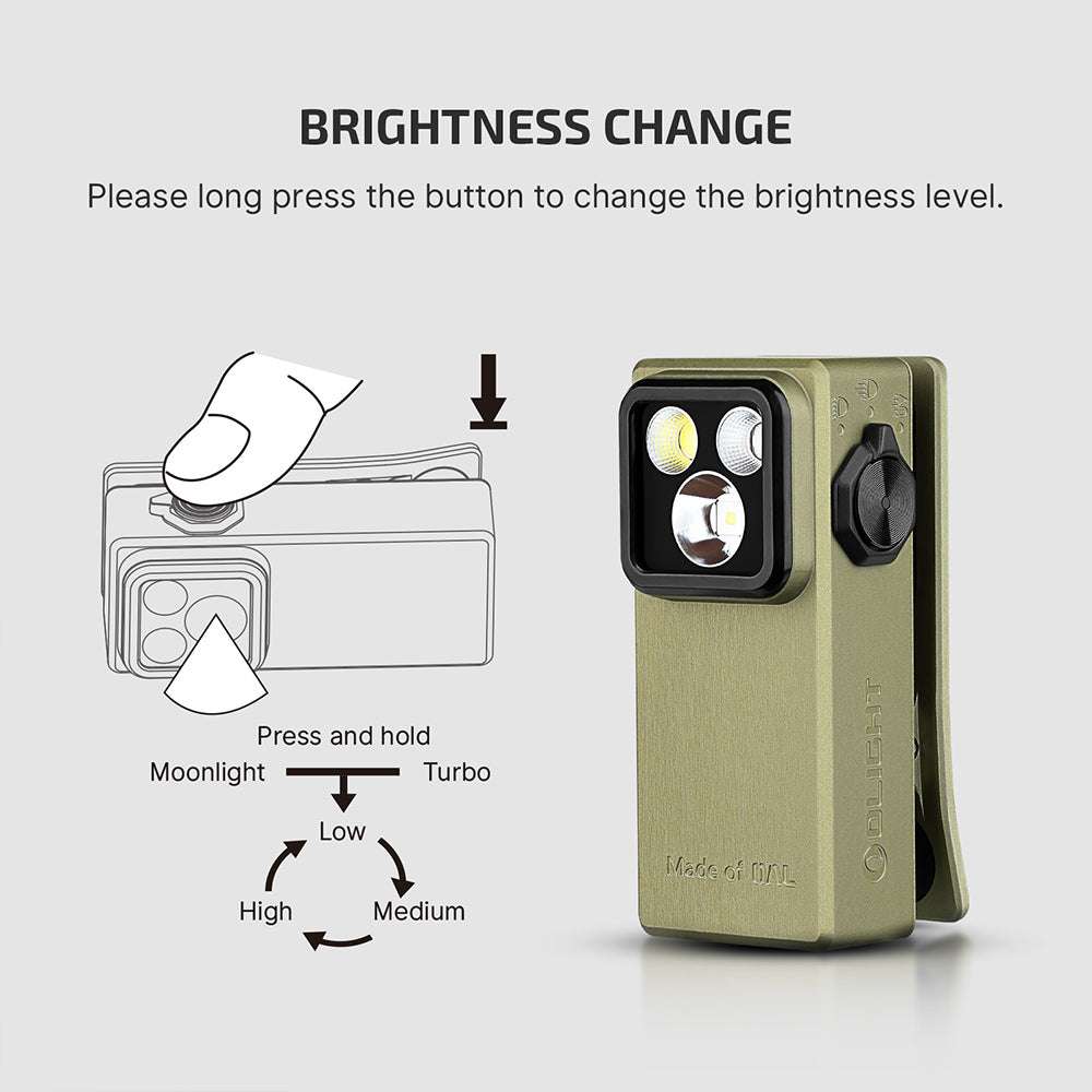 Olight Oclip Ultra | 3-in-1 clip-on EDC light | 530 lm