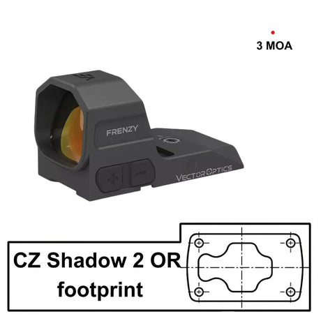 Red dots with direct fit for CZ Shadow 2 Optics Ready