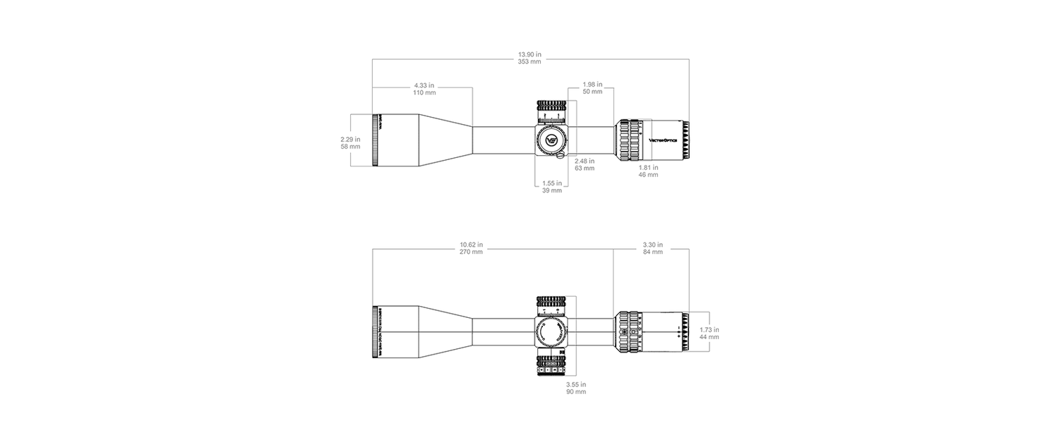 Scope tal-Pusija Vector Optics Orion Pro Max 6-24x50 MIL HD FFP 