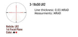 Sightmark Presidio 3-18x50 LR2 FFP riflescope