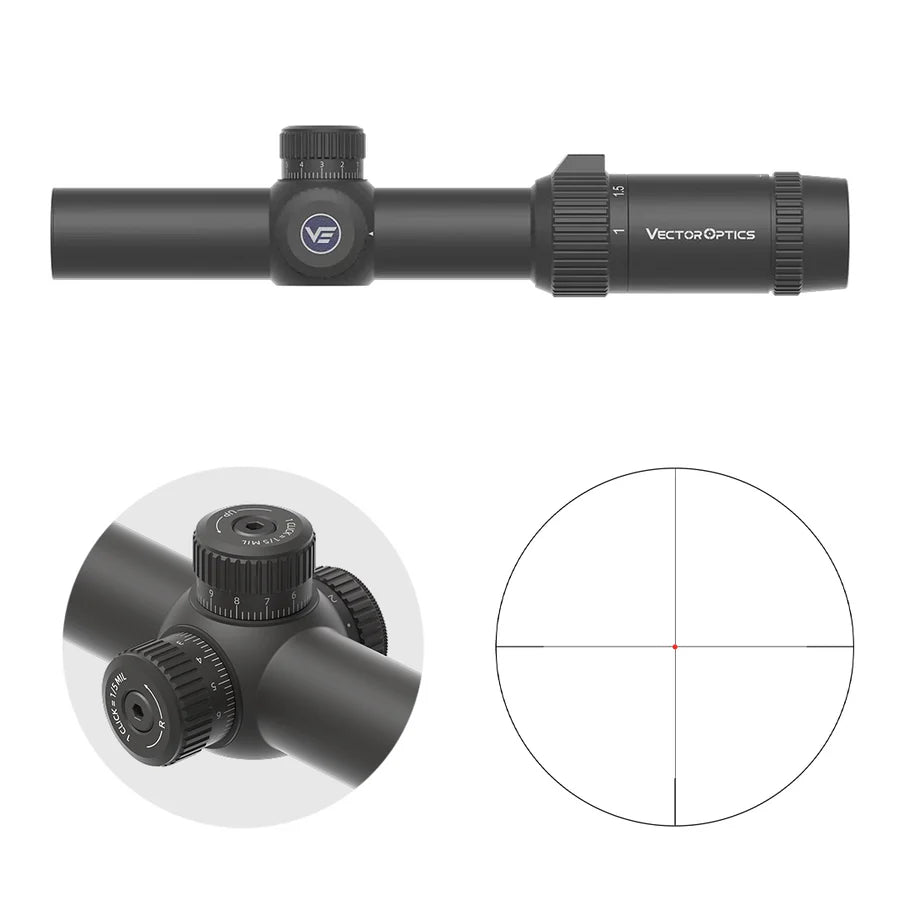 Vector Optics Forester 1-5x24 SFP Fiber riflescope