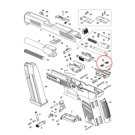CZ P-10 competition trigger bar spring | 2 pcs