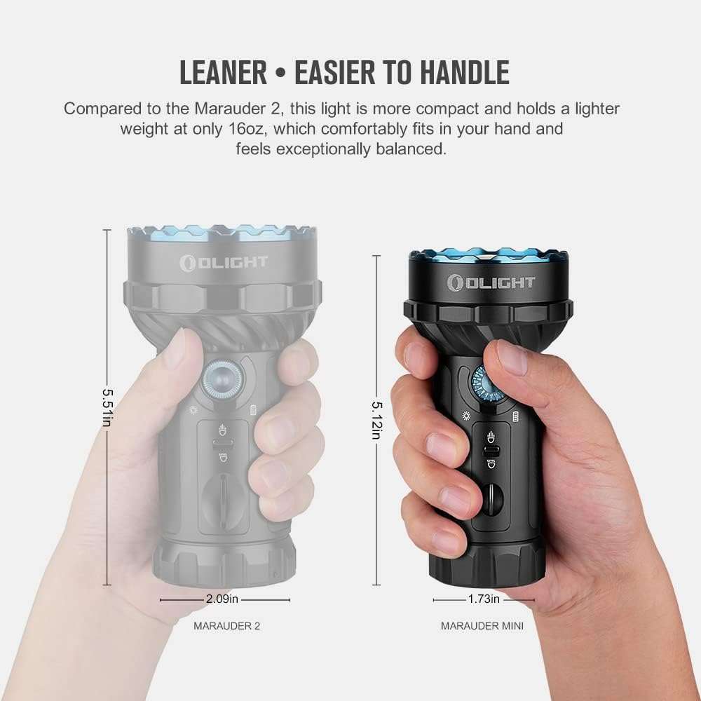 Olight Marauder Mini | multi-color rechargeable flashlight | 7.000 lm